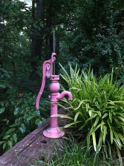 Adorable Old Fashion Pink Water Pump Garden Water Pump Hand Water Pump