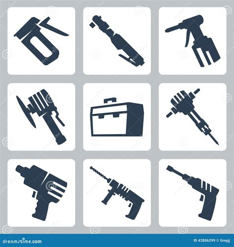 Power Tools Vector Icons Stock Vector Image 42806299