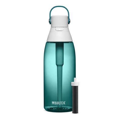 Brita 36oz Premium Water Bottle With Filter Bpa Free Sea Glass