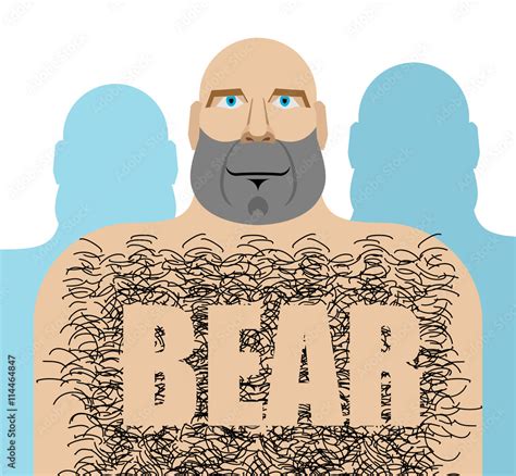 Gay Bear Big Hairy Man Lgbt Community Stock Vector Adobe Stock