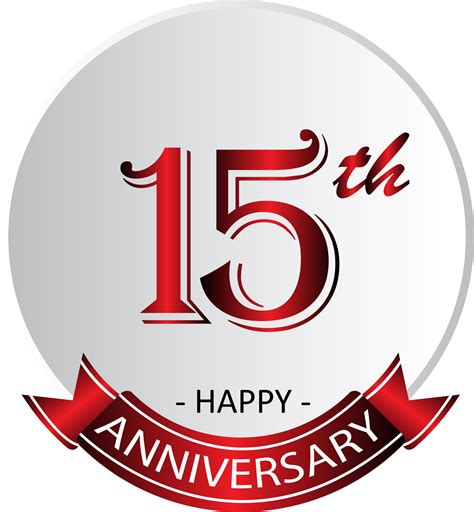 15th Anniversary Celebration Label 13836166 Png