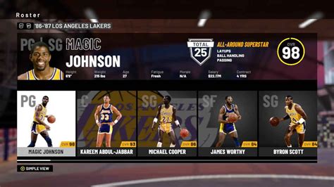 Nba 2k19 All Time And Classic Teams List Starting Lineups And Player