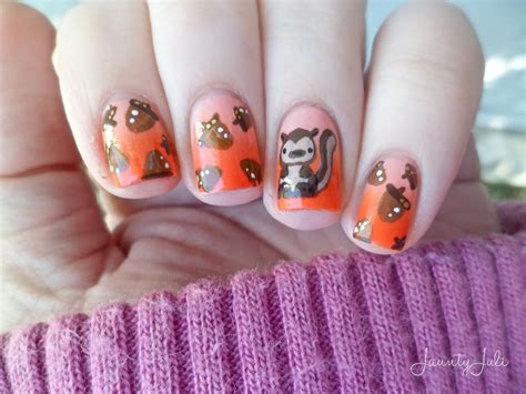 Im Going Nuts Over This Squirrely Design Nails Nail Art