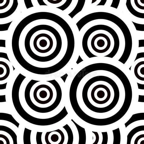 Abstract Geometric Circles Seamless Pattern Stock Illustration