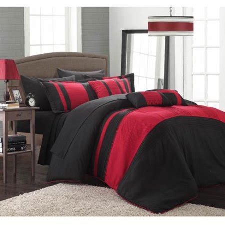 Pair with your favorite sheets for a relaxing retreat. Siesta 10-piece Comforter and Sheet Set Queen-Red/Black ...