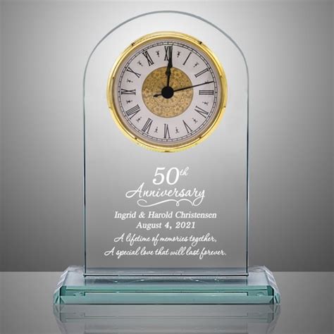 Gifts are supposed to be an inseparable part of any occasion be it marriage or anniversary. 50th Anniversary Personalized Glass Clock