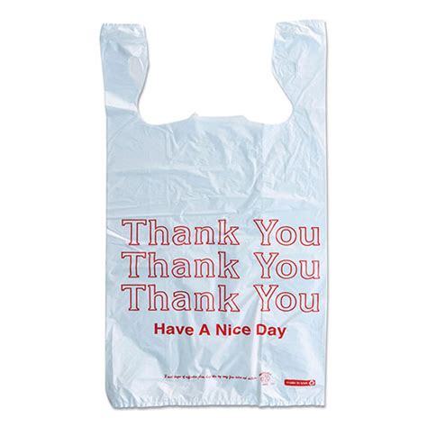 Monarch Plastic Thank You Have A Nice Day Shopping Bags 115 X 6