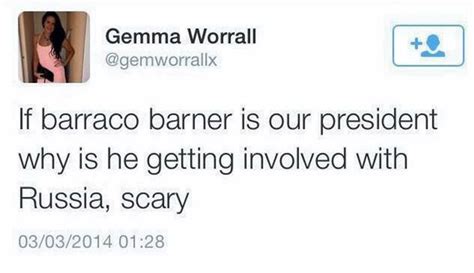 Gemma Worrall Barack Obama Twitter Gaffe Beautician Admits To Ditzy Moment As She Goes Viral
