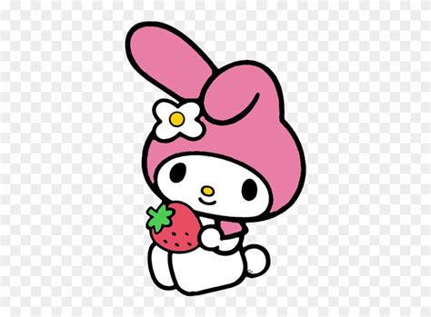 My Melody Holding A Strawberry My Melody Clipart Full Size Png