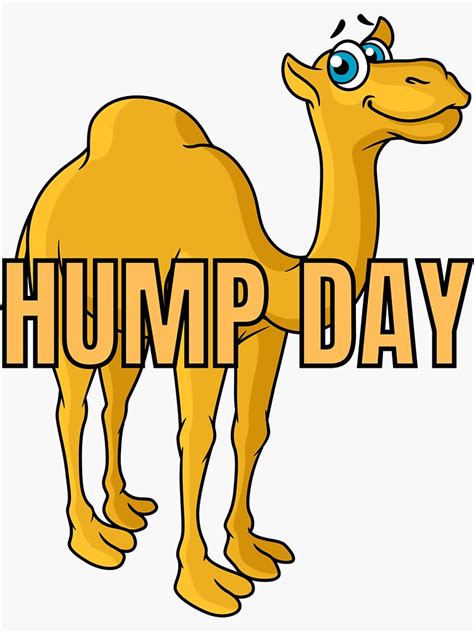 Hump Day With Cartoon Camel Shirt Sticker By Lbamllc Redbubble