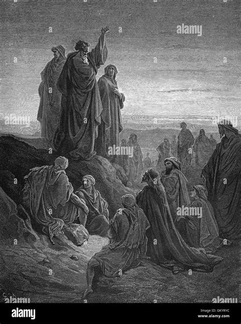 Engraving Of The Apostles Preaching The Gospel By Gustave Doré Stock