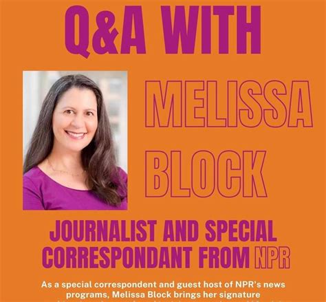 Jaspers Talk Journalism With Nprs Melissa Block The Quadrangle