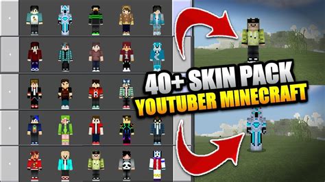 Skin Pack 40 Skin Youtuber Minecraft Indonesia Lengkap Terbaru