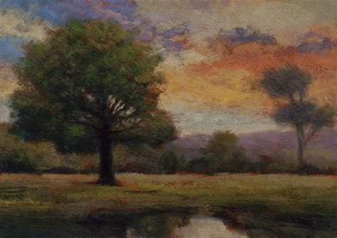 Waning Day 5x7 Tonalist Landscape Oil Painting — M Francis Mccarthy