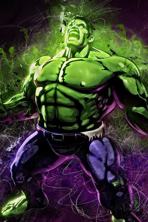 Download 1440x2880 Wallpaper Angry Hulk Marvel Superhero Fan Art Lg
