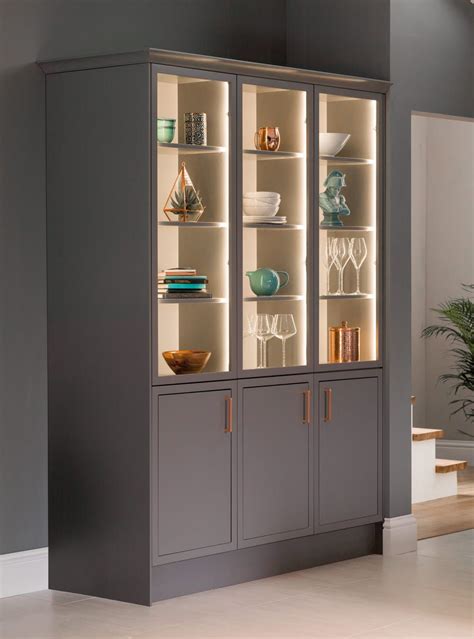 Newbury Grey Crockery Unit Design Cupboard Design Crockery Cabinet
