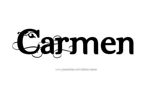 Carmen Name Tattoo Designs