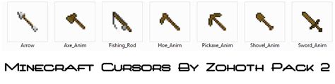Minecraft Cursors Pack 2 By Zohoth On Deviantart