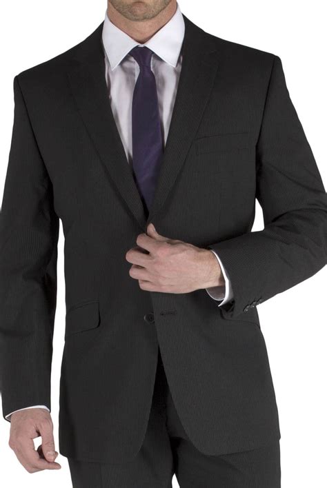 Classic Charcoal Striped Suit | Men's Suit | Suit Direct