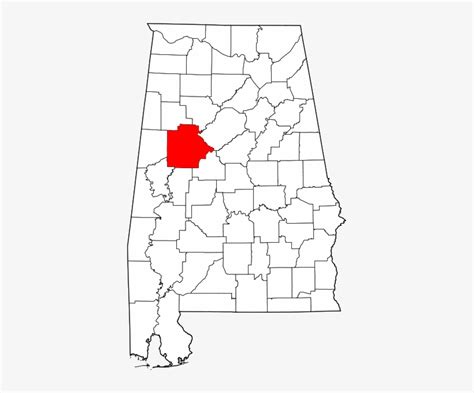 Map Of Alabama Highlighting Tuscaloosa County Jefferson County