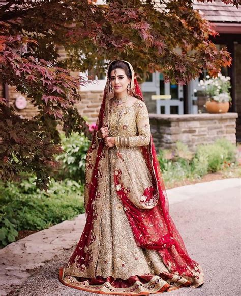 Latest Red Bridal Dress Pakistani In Gown Style Bs600 Custom Sizes Red