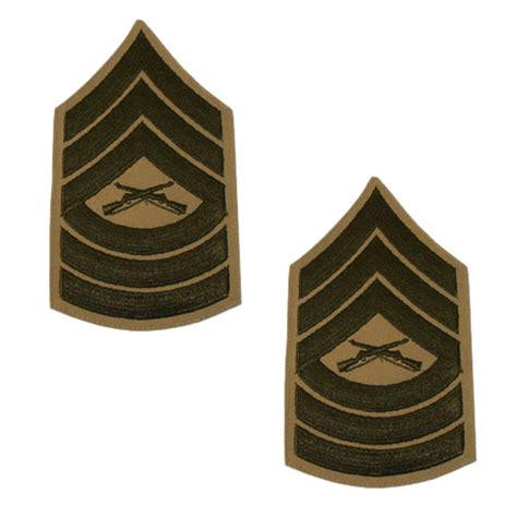 Armed Forces Insignia Usmc Marine Corps Chevron Green Embroidered On
