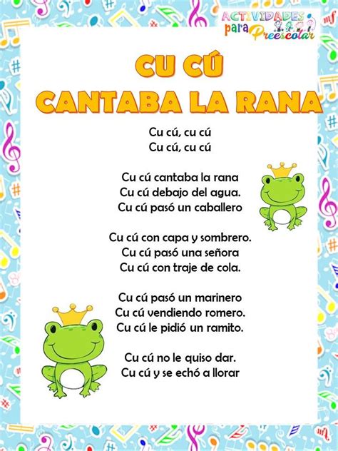 Canciones De Actividades Paa Preescolar 12 Imagenes Educativas