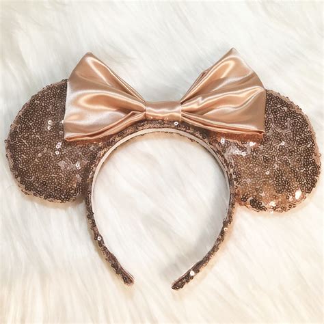 Rose Gold Inspired Minnie Mouse Ears Minnie Mouse Headband Disney
