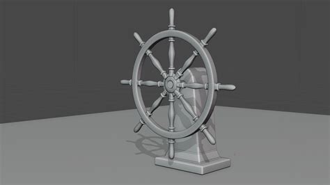 3d Sailboat Rudder Wheel Cgtrader