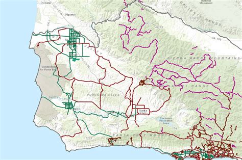 Outdoor Trails Bike Routes And Tourism Sites Santa Barbara County