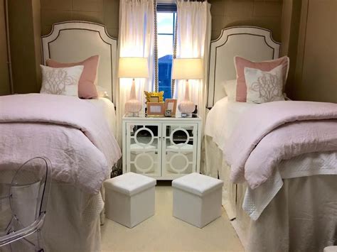 Gorgeous Light Pink And White Dorm Room At Ole Miss Martin Hall 1000