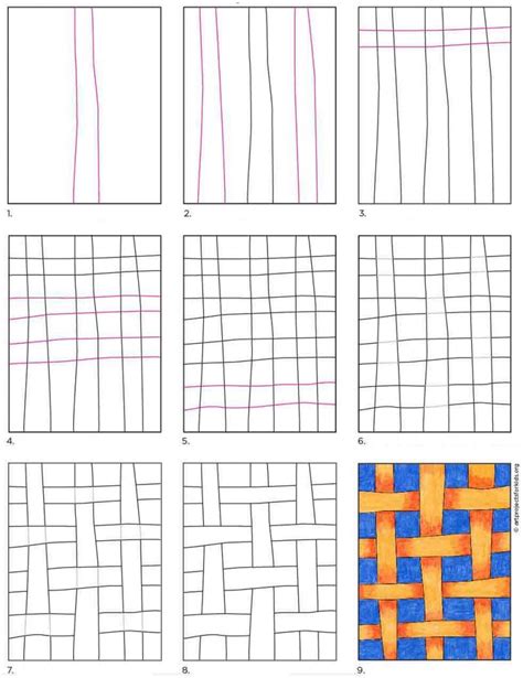 How To Draw A Weave Pattern · Art Projects For Kids