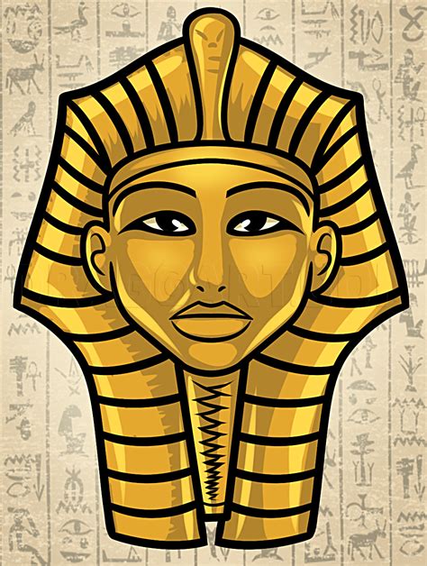 How To Draw King Tut For Kids Step By Step Drawing Guide By Dawn