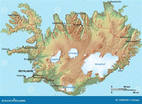 Iceland Map Stock Illustration Illustration Of Geography 13986284
