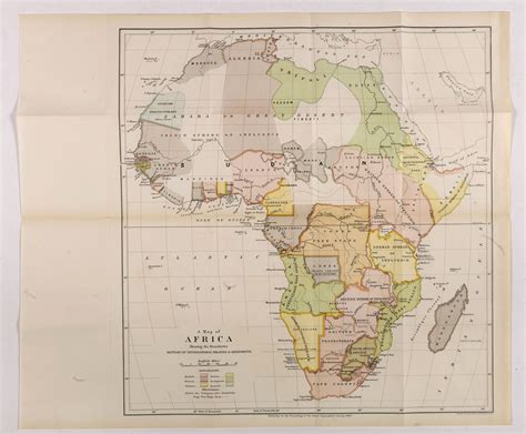 A Map Of Africa Showing The Boundaries Settled By International