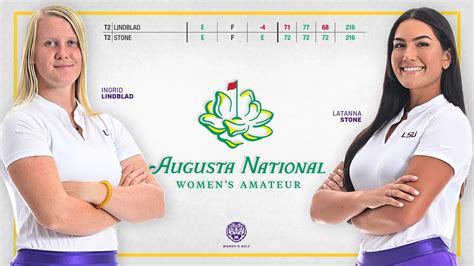 Lsus Stone Lindblad Finish Tied For Second In Augusta National Womens Amateur Tiger Rag