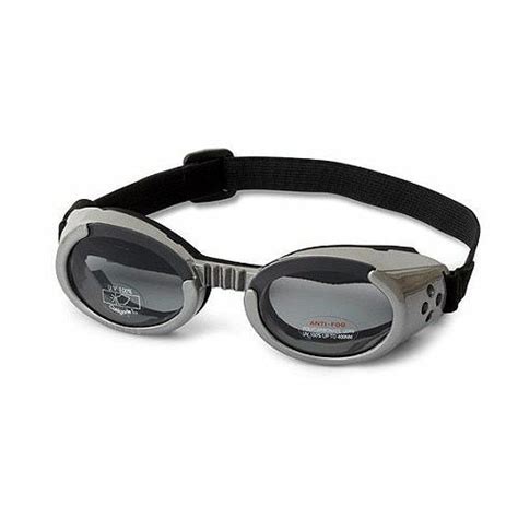 Gunmetal Gray Ils Doggles With Light Smoke Lens Dog Sunglasses Dog