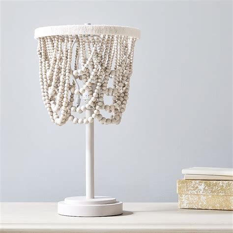 Draped Bead Table Lamp In 2020 Chandelier Table Lamp Table Lamp