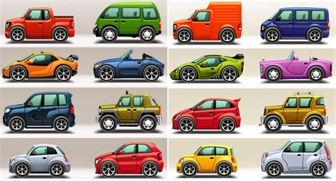 Cartoon Various Cars Vector Free Download Clipart Graphics Ai