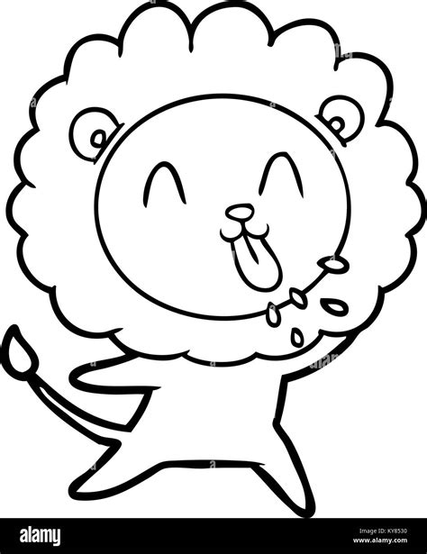 Happy Cartoon Lion Stock Vector Image And Art Alamy