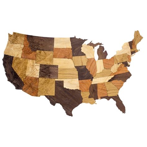 Wooden Topographic Map Of The United States 50 Piece 3 Etsy