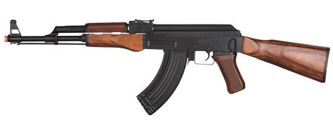 Lck47 Full Metal Ak47 Airsoft Rifle W Real Wood Stock And Grips
