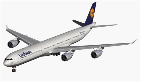 Airbus A340 600 Lufthansa 3d Model 47 Blend Fbx Max Obj Free3d