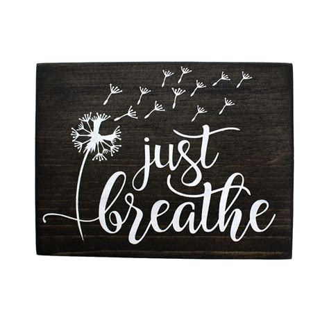 Just Breathe Wood Sign Purple Leopard Boutique