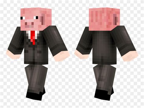 Pig Suit Minecraft Mooshroom In Suit Skin Hd Png
