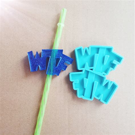 Wtf Silicone Straw Topper Mold For Resin Crafts Etsy