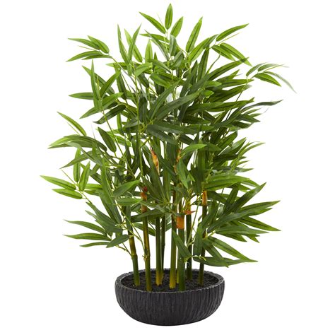 Nearly Natural Plastic 20 Bamboo Artificial Plant Green