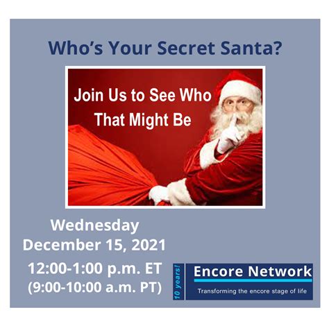 Whos Your Secret Santa Encore Network