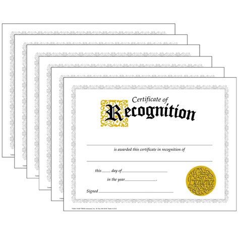 Trend Certificate Of Recognition Classic Certificates 30 Per Pack 6