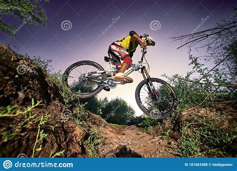 Biker Riding Extreme Sport Bicycle Cool Athlete Cyclist On A Bike